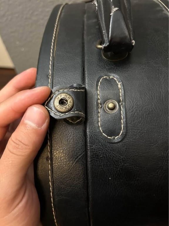 Vintage Paris Poodle Handbag Leather DOUBLE THE SIZE 5