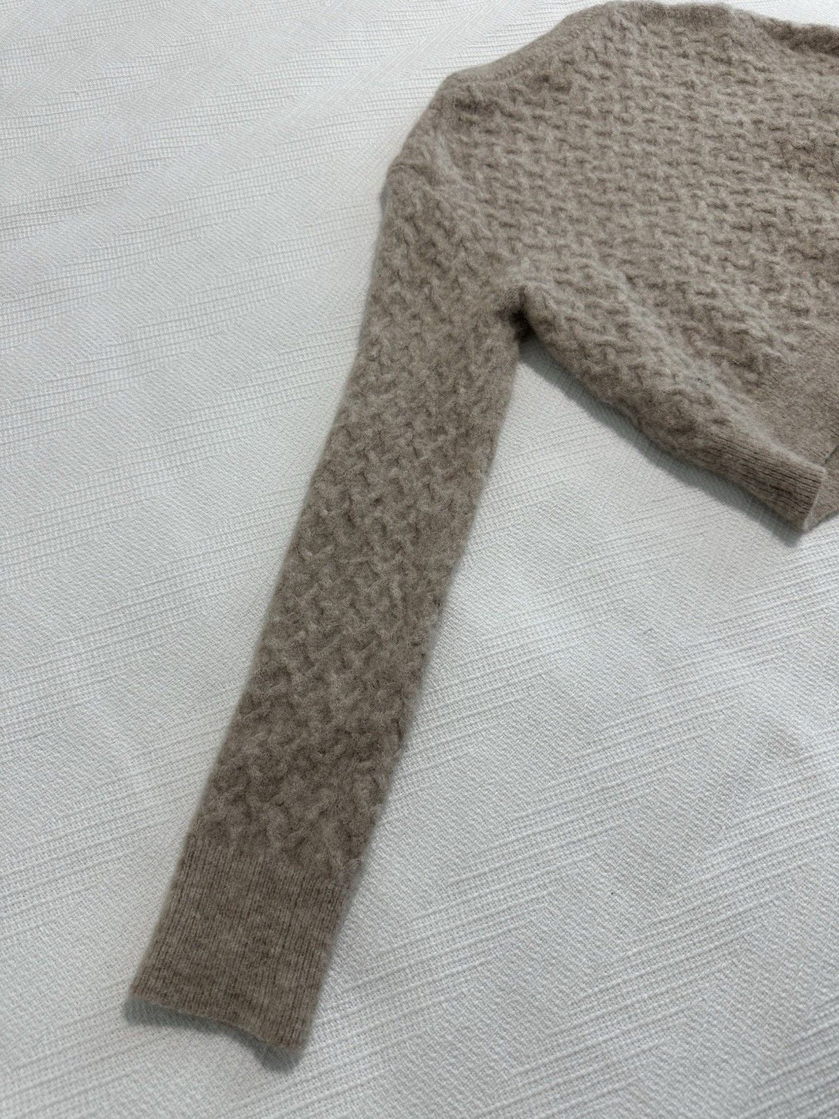 Lululemon Beige Cable-Knit Pullover Alpaca Hair Nylon Women's Size XS 11