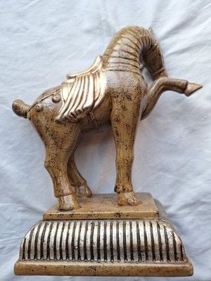 Rare Tang Dynasty War Horse Ceramic Sculpture 4