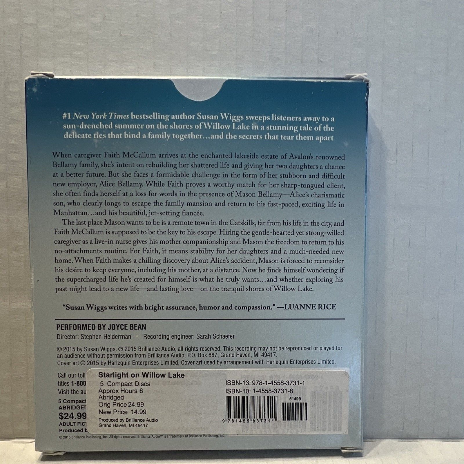 Brilliance Audio Susan Wiggs Audiobook CD Lot 4: Apple Orchard, Willow Lake 9