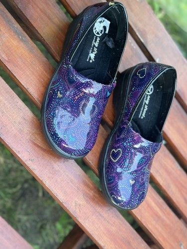 Easy Works By Easy Street 9.5 Wide Leeds Hearts Non Slip Nursing Clogs Work Clog 5