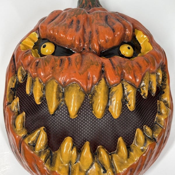 2017 Plastic Jack-O-Lantern Skull Mask Evil Halloween Nightmare Costume Part