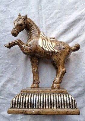 Rare Tang Dynasty War Horse Ceramic Sculpture 1
