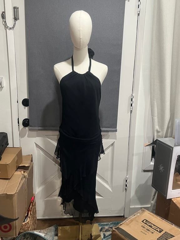 Black Halter Dress - Size Small 2