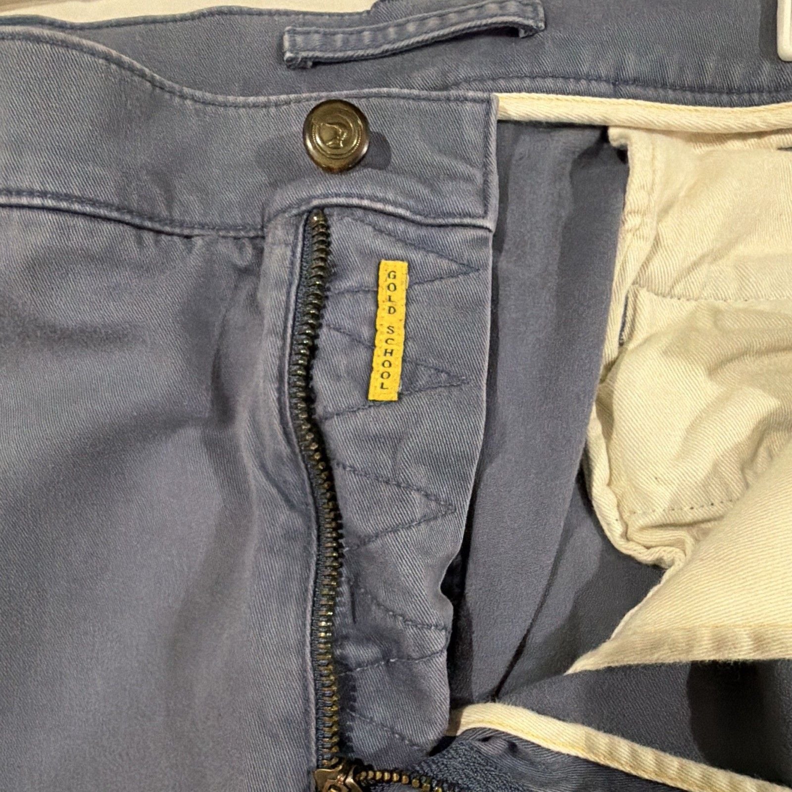 Duck Head Men's Blue Stretch Twill Casual Pants 35x32 Straight Flat Front 5