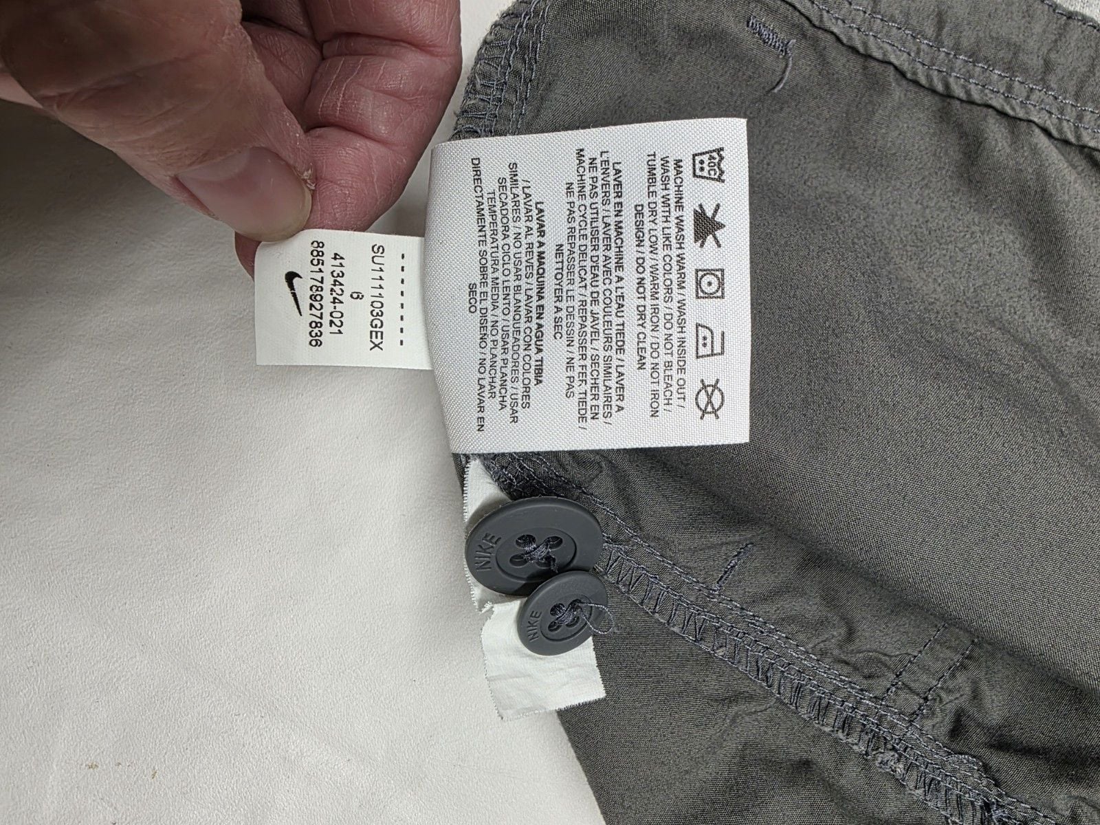 Nike womens shorts cuffed grey cargo pockets, Sz 6 Hiking, Activewear  13