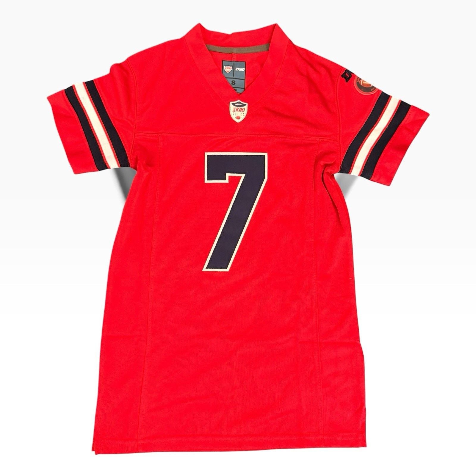 OKIIO Youth Football Stitched T-Shirt Red Size Small Stroud 3