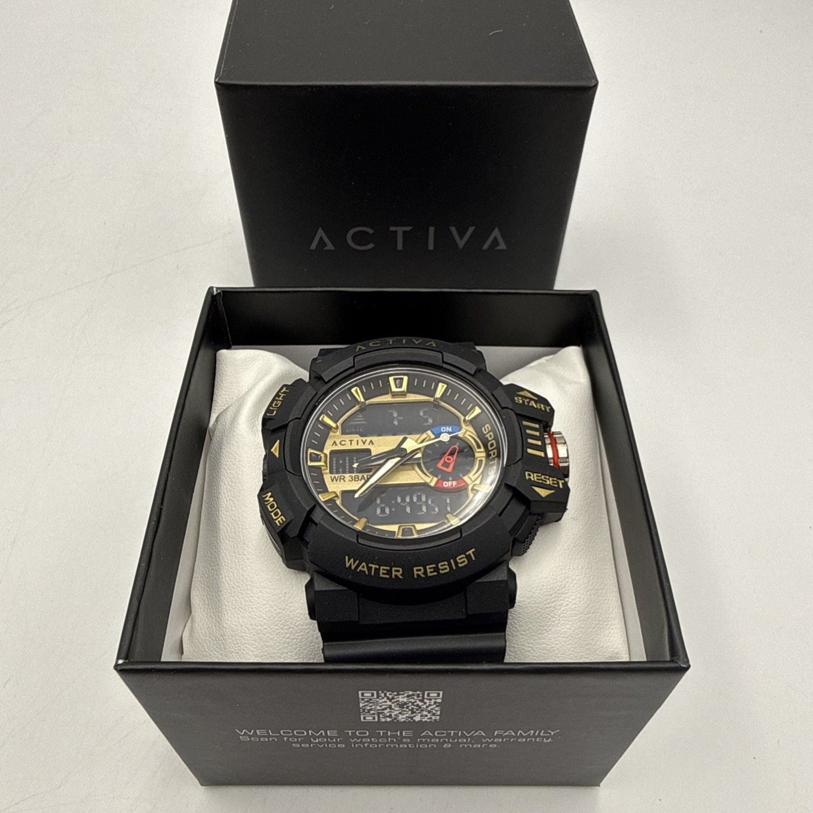 Activa Vord X Digital Men’s Watch Black 49mm ACW8043-002 New In Box 14