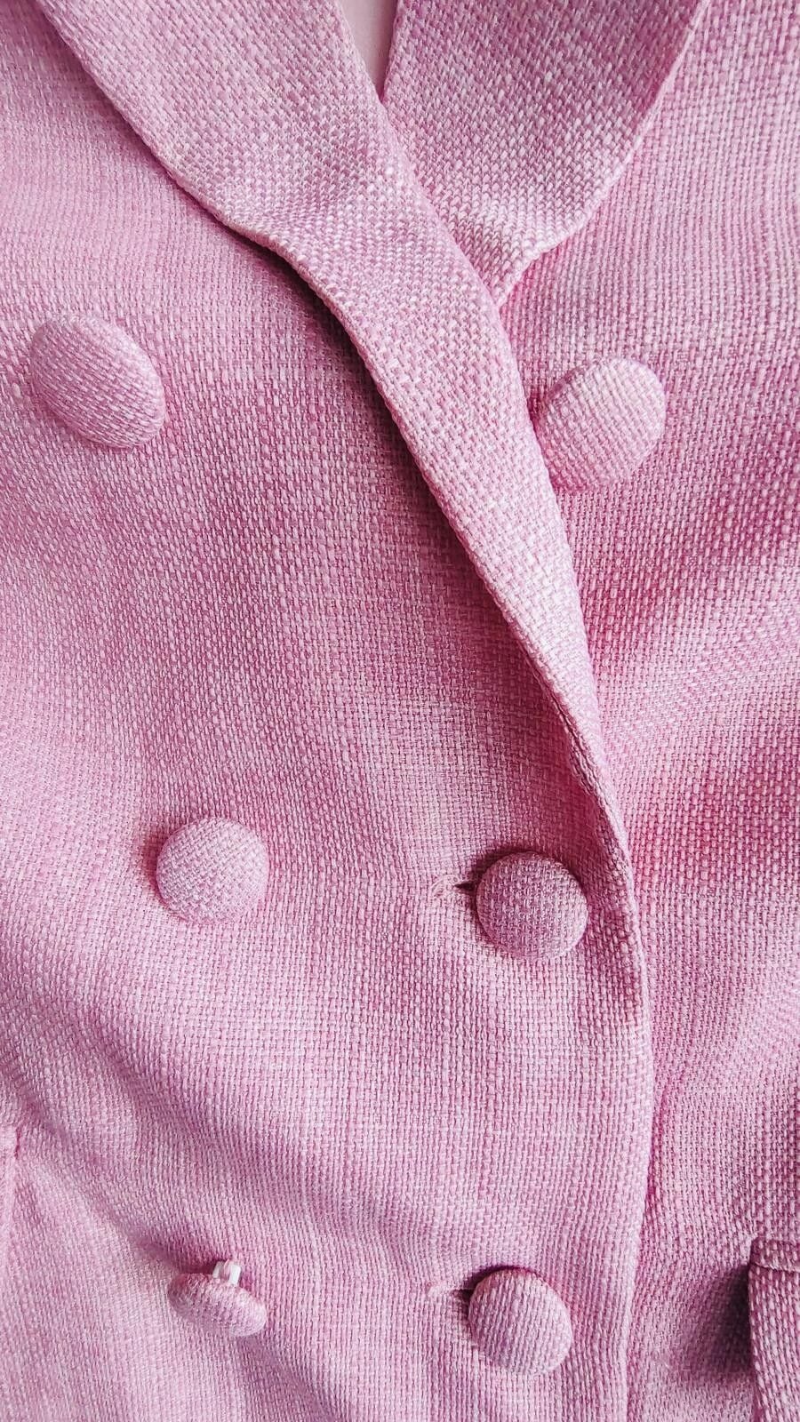 SHEIN Pink Double-Breasted Blazer Jacket, Size L 6