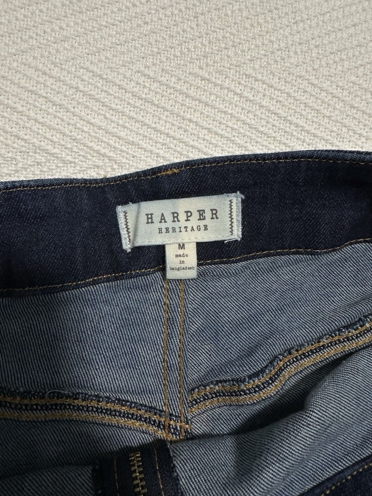 HARPER HERITAGE Women's Denim Wrap Cotton Mini Skirt SIZE M Dark Blue 9