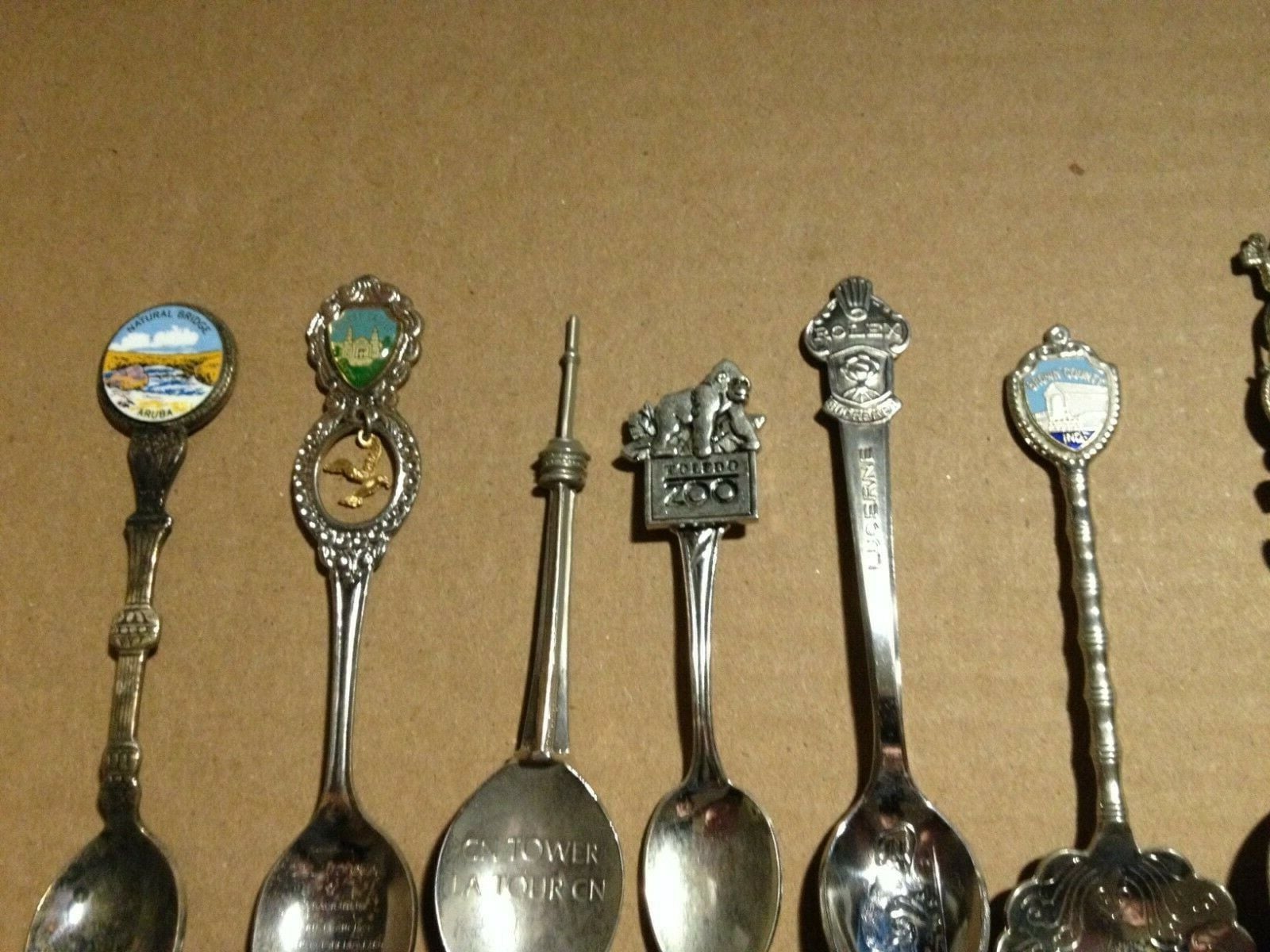 10 Assorted Souvenir Spoon Collection including Silver Plated "FREE SHIPPING" 3