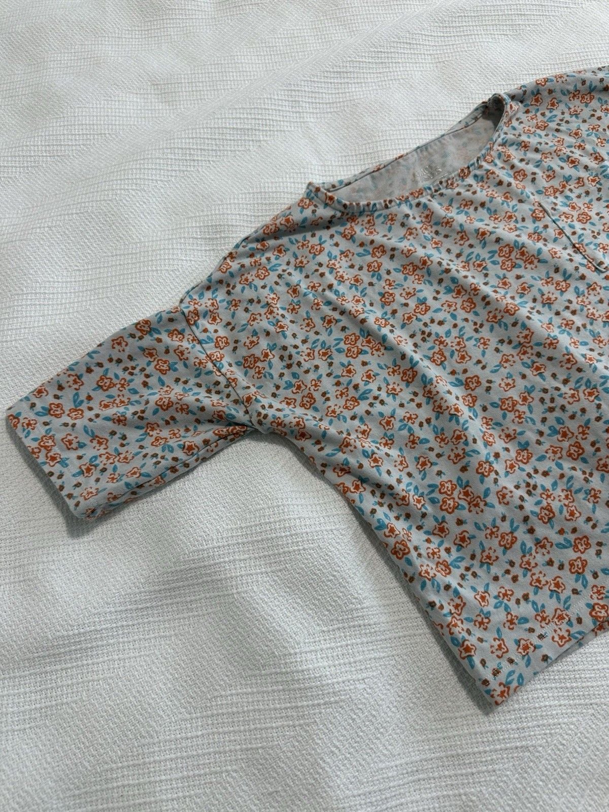 Alice + Ames Girls Size 8 Flower Print Shirt Babydoll Peplum Top 3