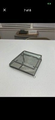 Glass Etched Hummingbird Back Mirror & Glass Wall Pocket Hanging Decor 7