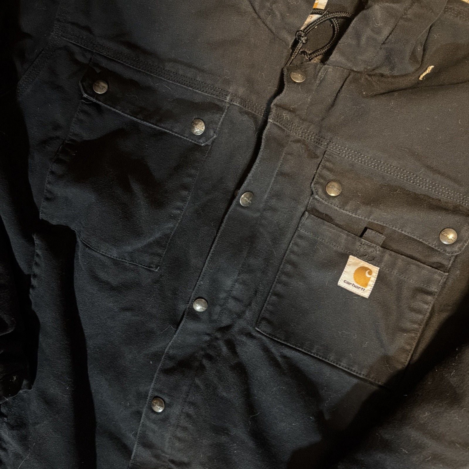 Carhartt Bartlett Sherpa Lined Men's 2XL Black Utility Jacket 103826 3