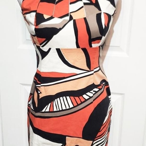 Vintage Funky Retro Vibe Sheath Dress Size 2