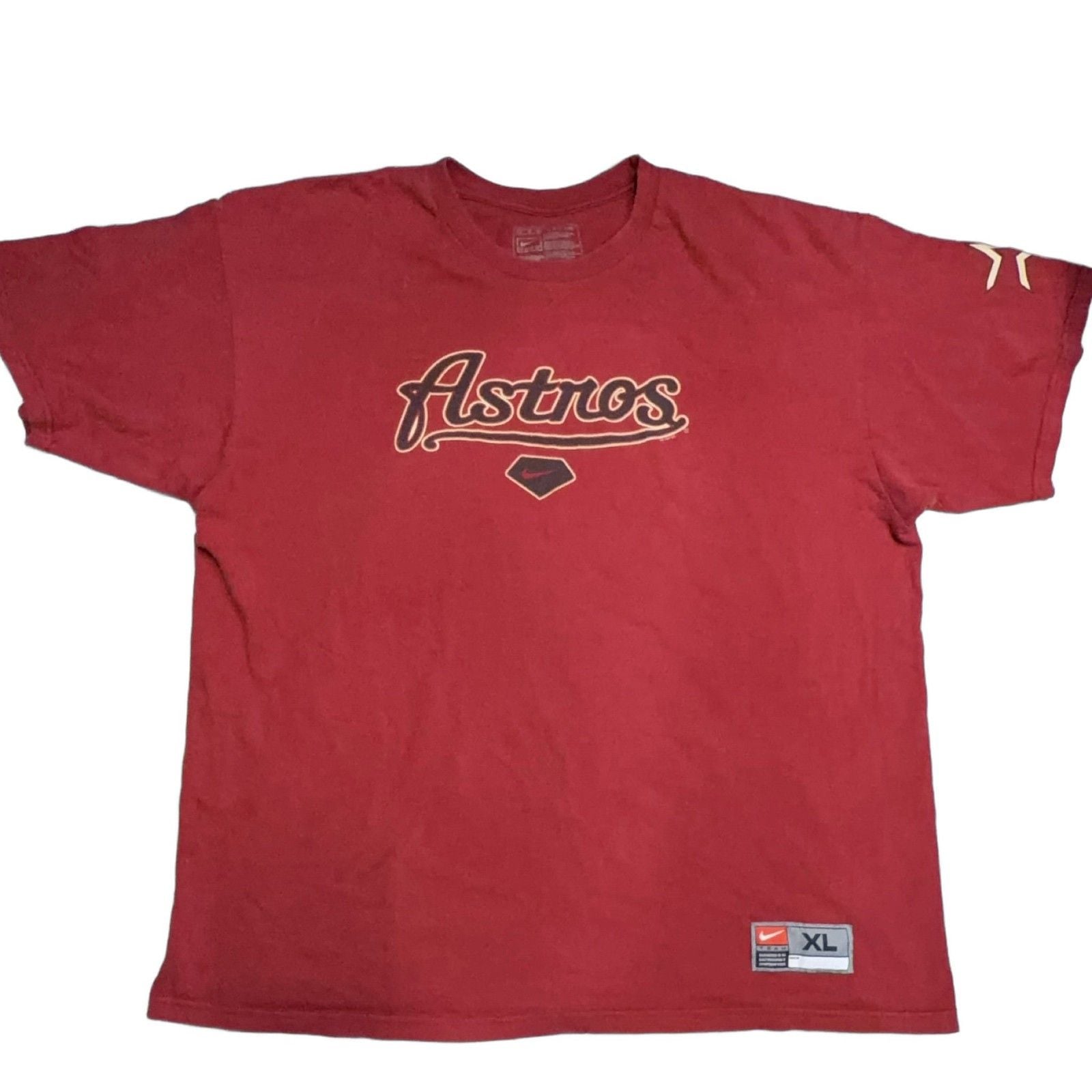 Nike Houston Astros T-Shirt Mens XL Red MLB Baseball Graphic Tee 2