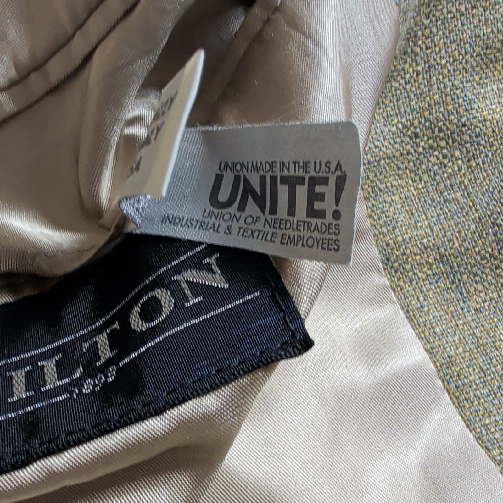 Vintage Hilton 1893 44 Long Sport Coat 100% Silk Blazer Made in USA Patch Pocket 12