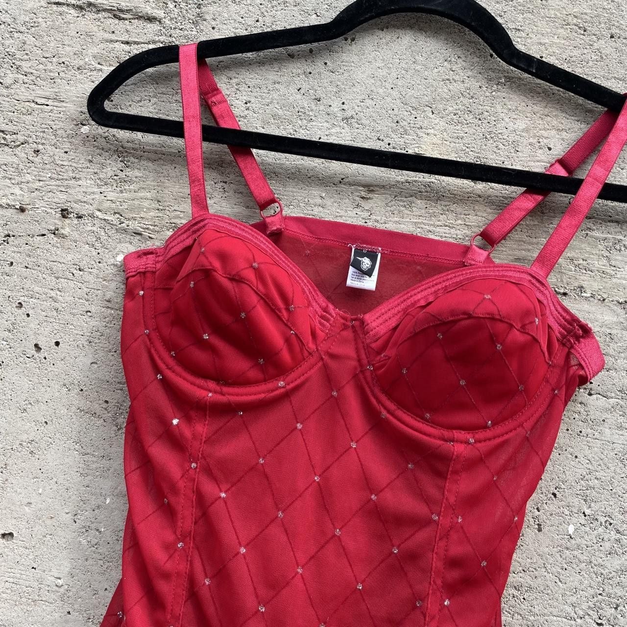 2000s red corset top 3