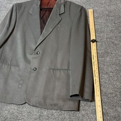 Umen Studio Suit Mens Large 33x33 Gray Viscose Polyester Classic 2 Piece 9