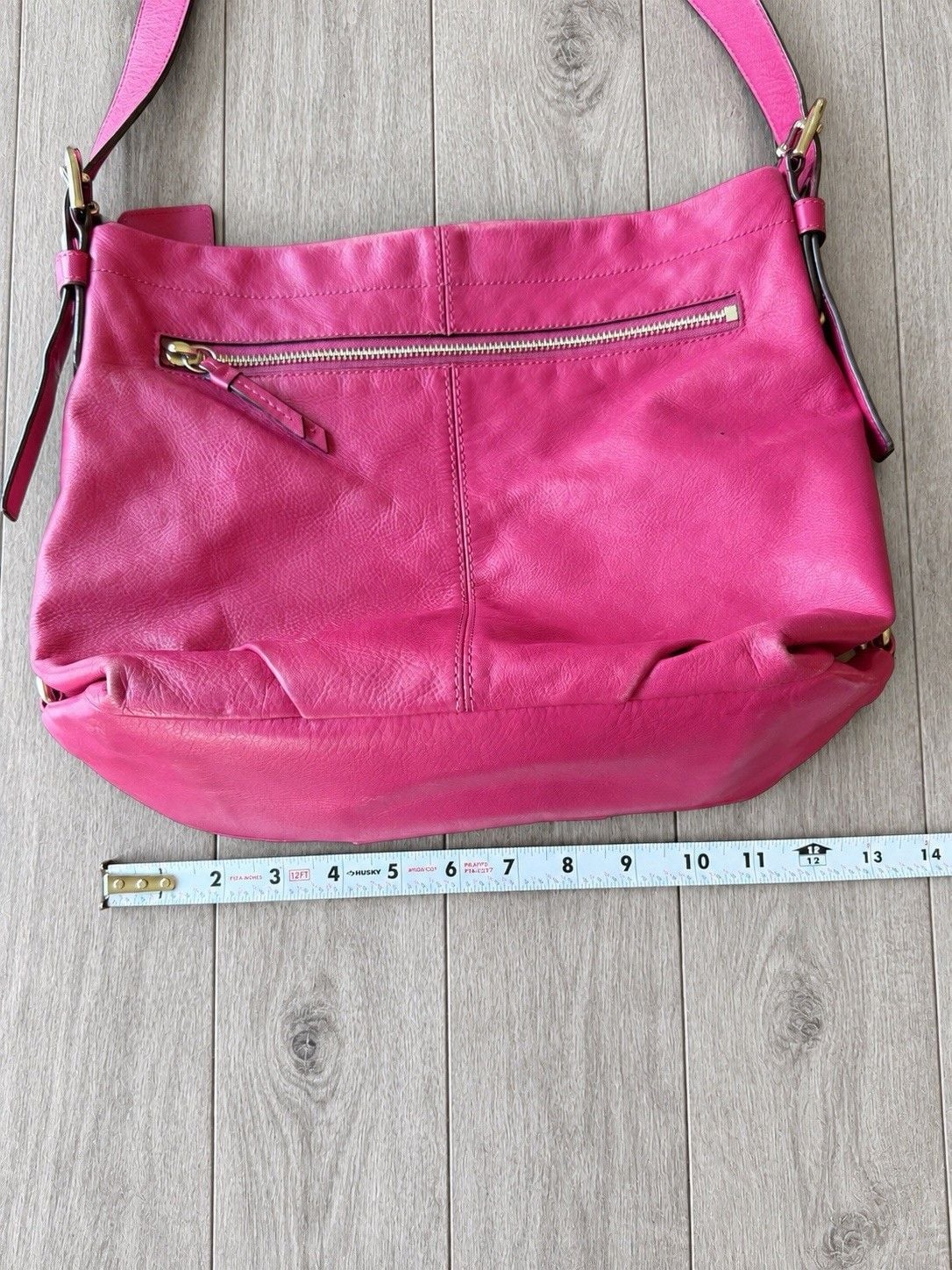 Coach F15064 Pink Leather Duffle Hobo Shoulder Crossbody Bag Y2K Style 5