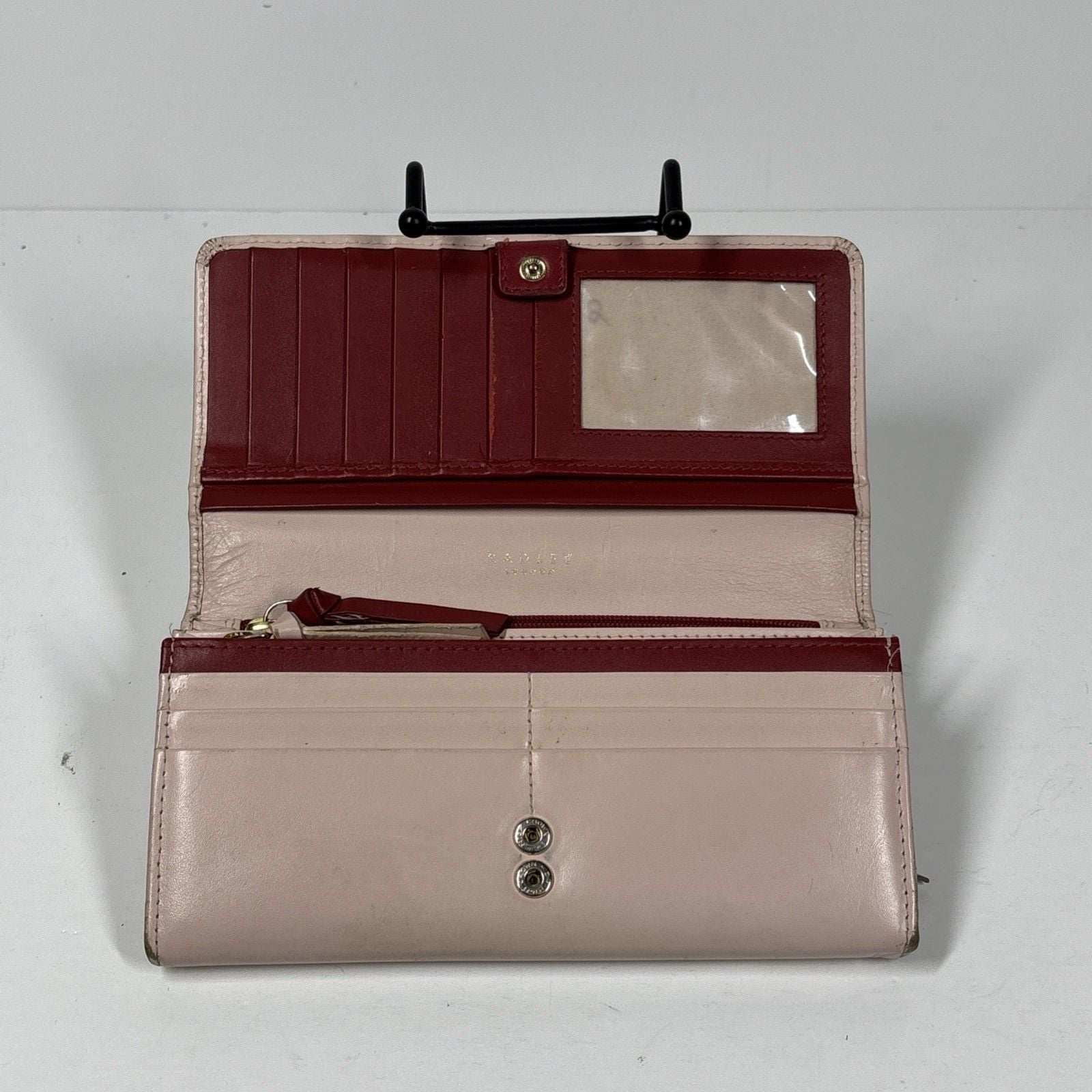 Radley London "In Bloom" Wallet Women Pink Dog with Flowers 7