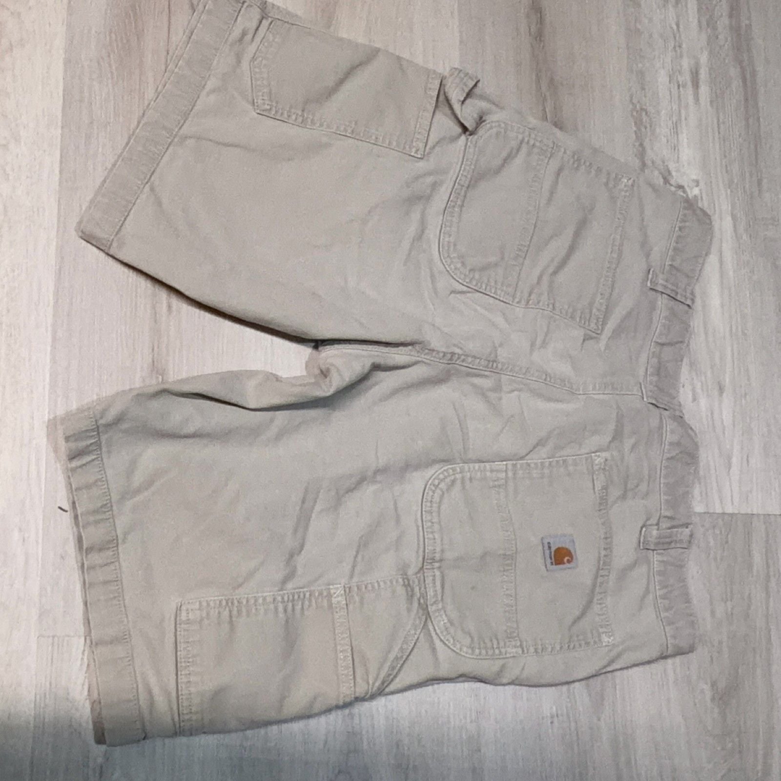 Carhartt Men's Shorts Relaxed Fit Beige Size 36 Inseam 11 4