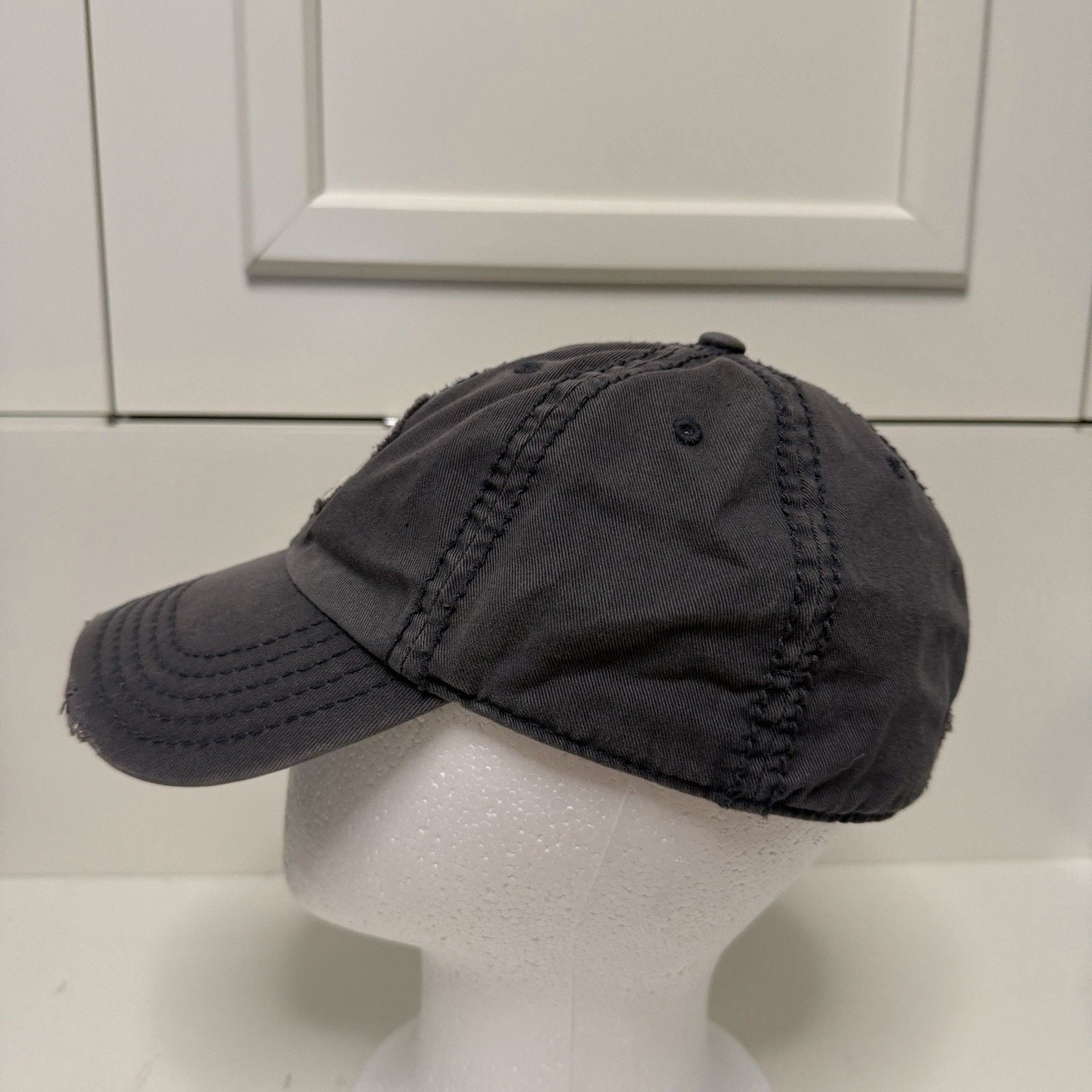 New York Yankees Hat Fitted Med 47 Brand Franchise Blue MLB Baseball Distressed 5