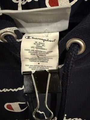 Champion Men’s Blue Logo Fleece Sweatsuit Set Hoodie & Tapered Pants S Top M 5