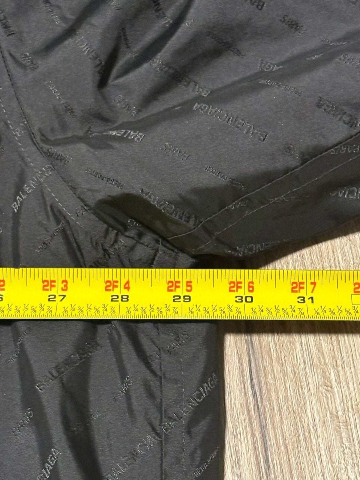 Balenciaga Wardrobe Unisex Quilted Jacket Size 50 Black Italy Allover Logo Snap 9