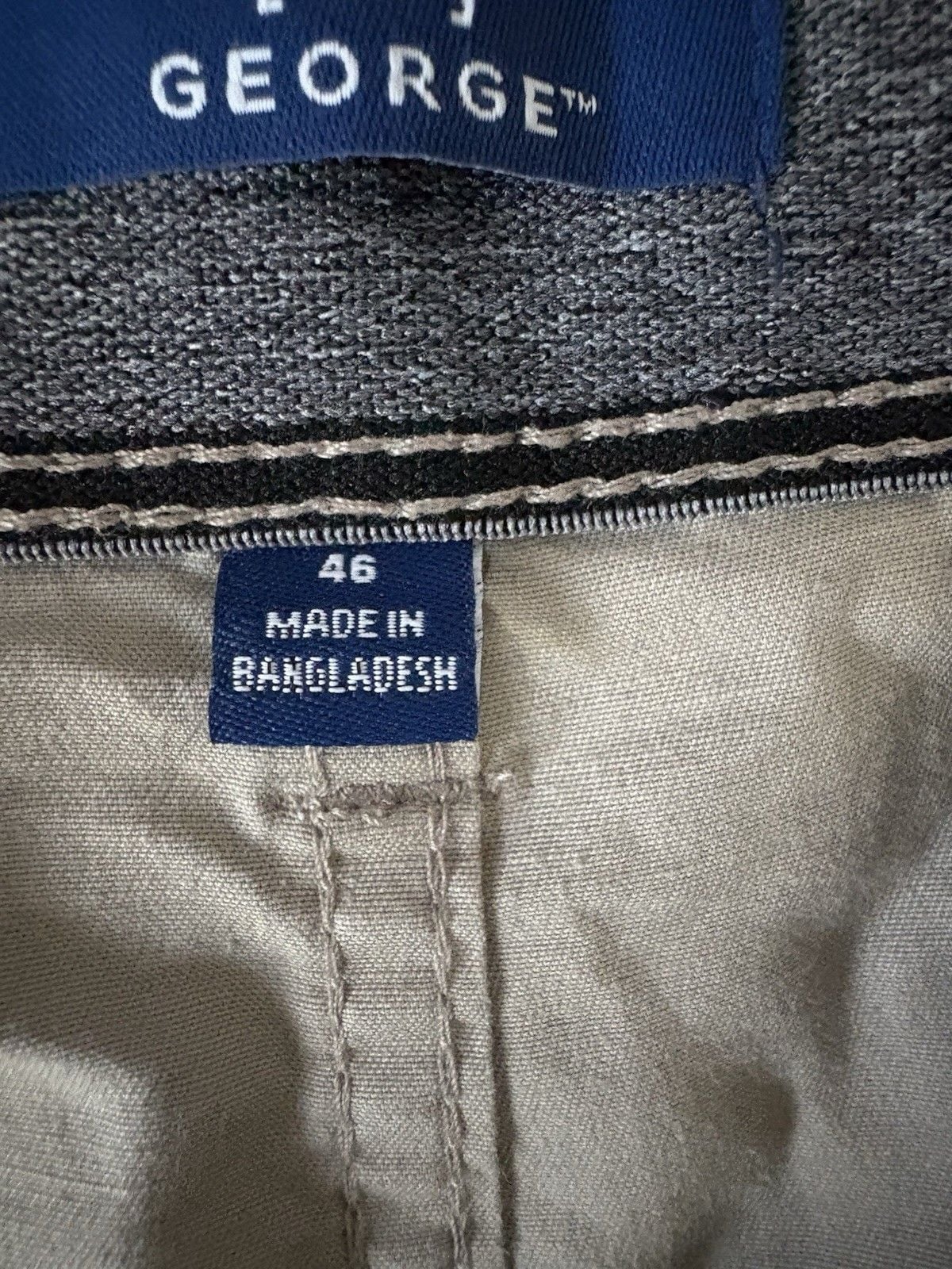 George Mens Cargo Shorts Size 46 Beige Khaki Big and Tall Multi Pocket 4