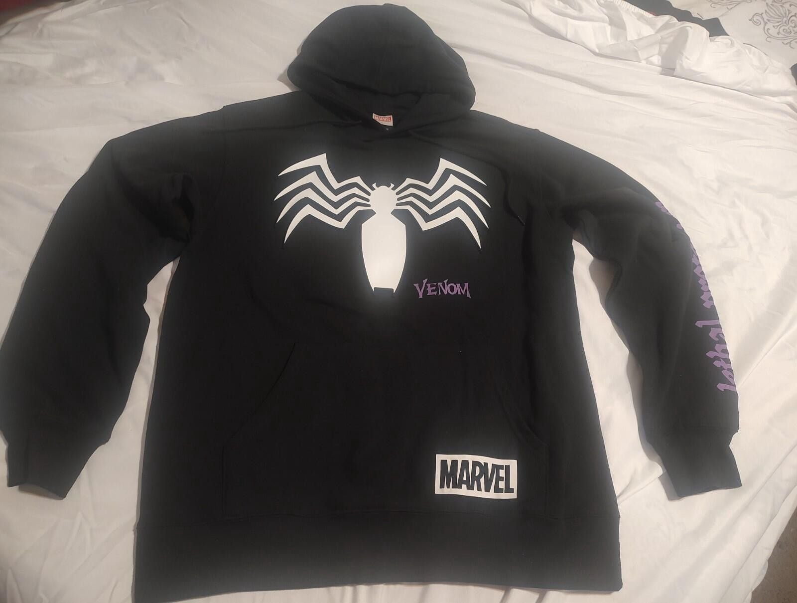 Marvel Venom Men's Black Graphic Hoodie Size XL NEW Free Shipping 2