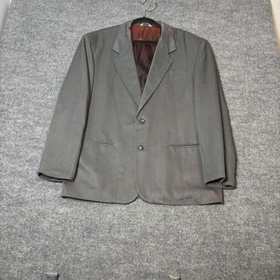 Umen Studio Suit Mens Large 33x33 Gray Viscose Polyester Classic 2 Piece 1