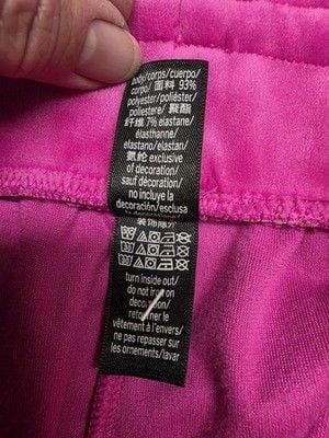 Victoria's Secret Women's Pink Velour Jogger Pants Drawstring Pockets Logo XS 13