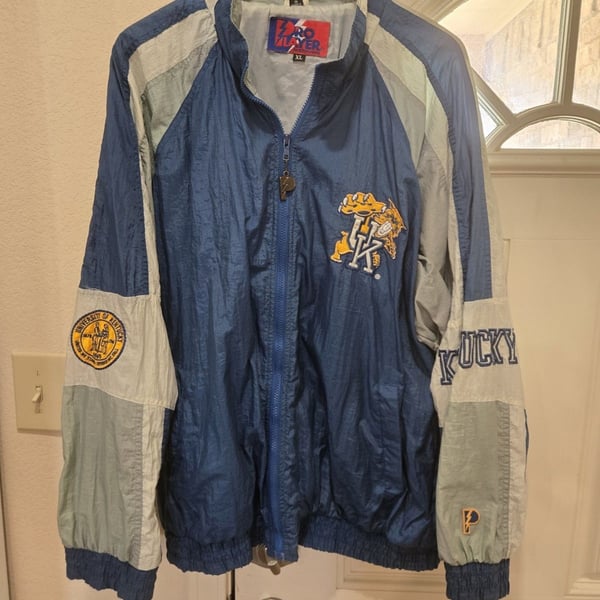 Vintage 90's Pro Player Kentucky Wildcats Light Jacket Track Top Mens Blue Sz XL