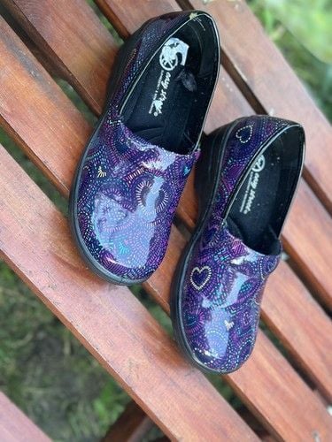 Easy Works By Easy Street 9.5 Wide Leeds Hearts Non Slip Nursing Clogs Work Clog 4