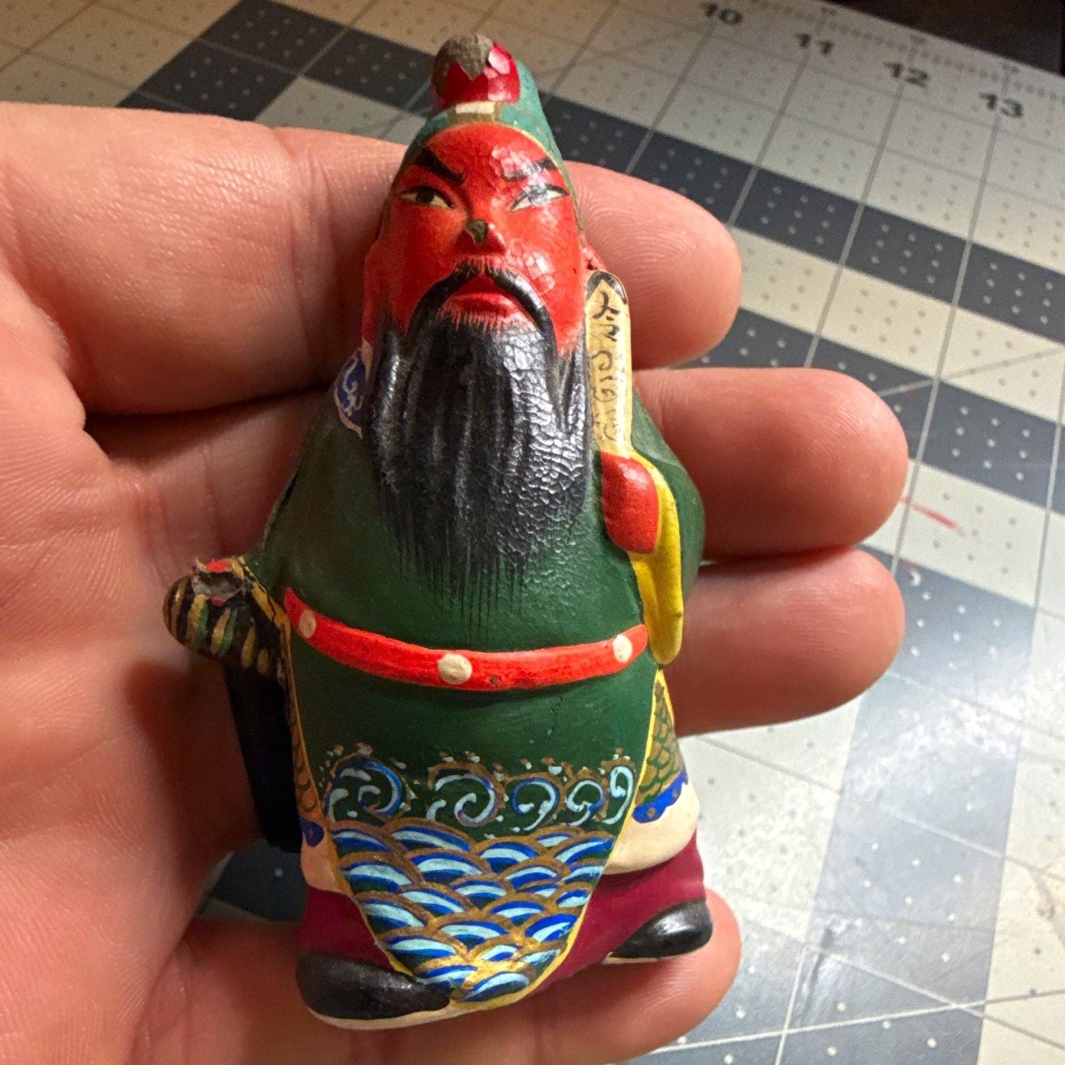 Chinese Hand-Painted Figurine Statue Set Lot of 3 4