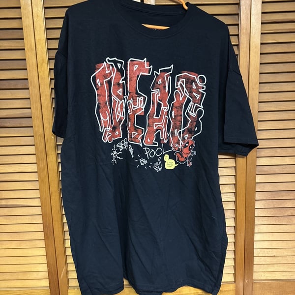 New Lootcrate Marvel Men's 3XL T Shirt Deadpool Comic Loot Wear Black Graffiti