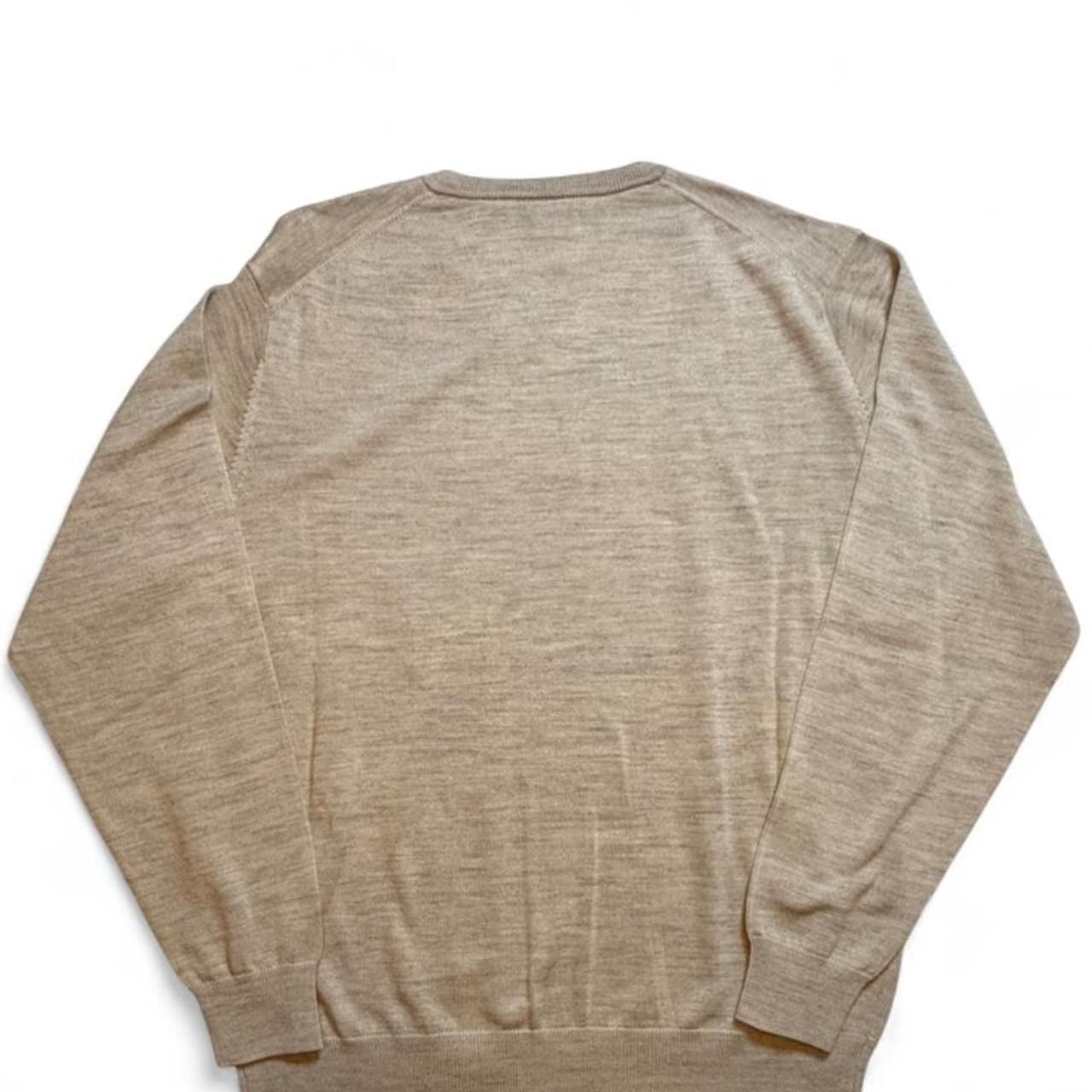 Cutter & Buck Taupe V-neck long sleeve  wool & acrylic sweater size large dimensions are in the pictures brand new with tags. 8