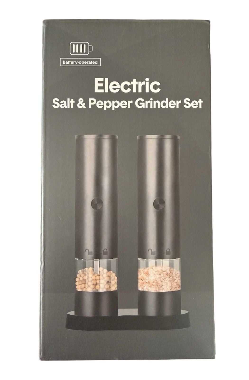 Rechargeable Electric Salt Pepper Grinder Set 2 Mills Stand Adjustable NEW 1