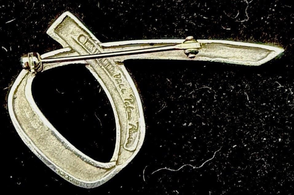 Vintage 1983 Tiffany & Co. Paloma Picasso Sterling Silver Ribbon Loop Brooch Pin 8