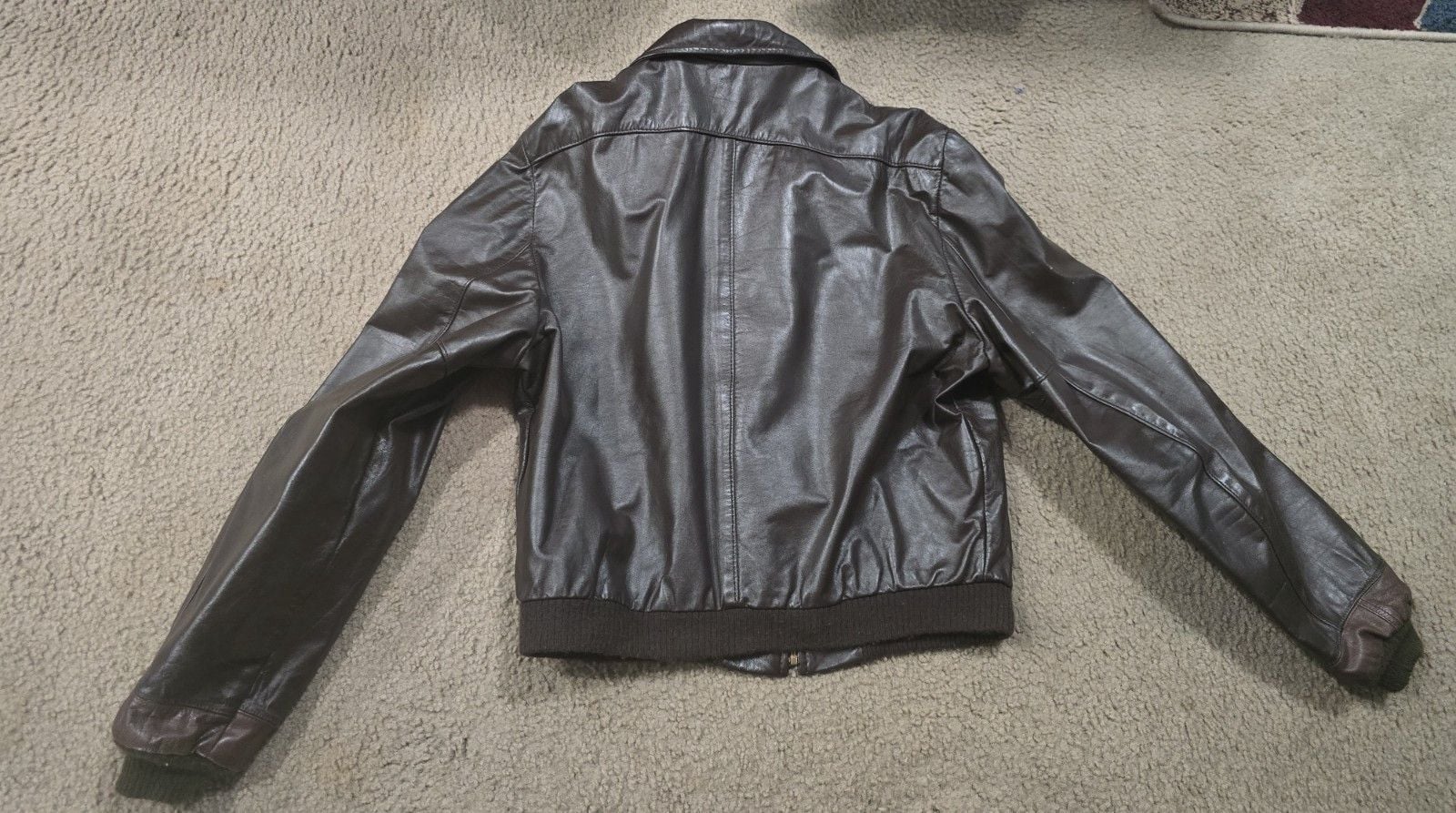 Vintage Saddlery Sportswear 80s Mens Sz 46 XL Brown Leather Jacket Made In USA 3