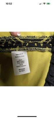 Coldwater Creek Skirt Womens Size 12 Green Black Lace Overlay Pencil Straight 4