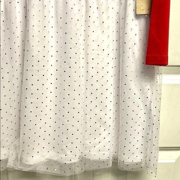 NEW Magical Season Red White Holiday Dress Child Size S 6/7 NWT 4