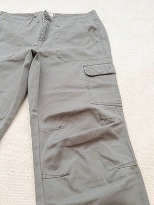 Bass Heritage Collection Women's Cargo Pants Size 6 Gray-Green Cotton Utility 11