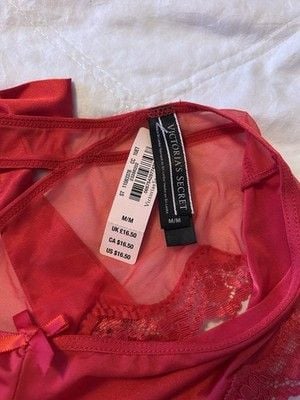 Victoria Secret Vintage Red Bow Cheeky Panties Sz Medium 3