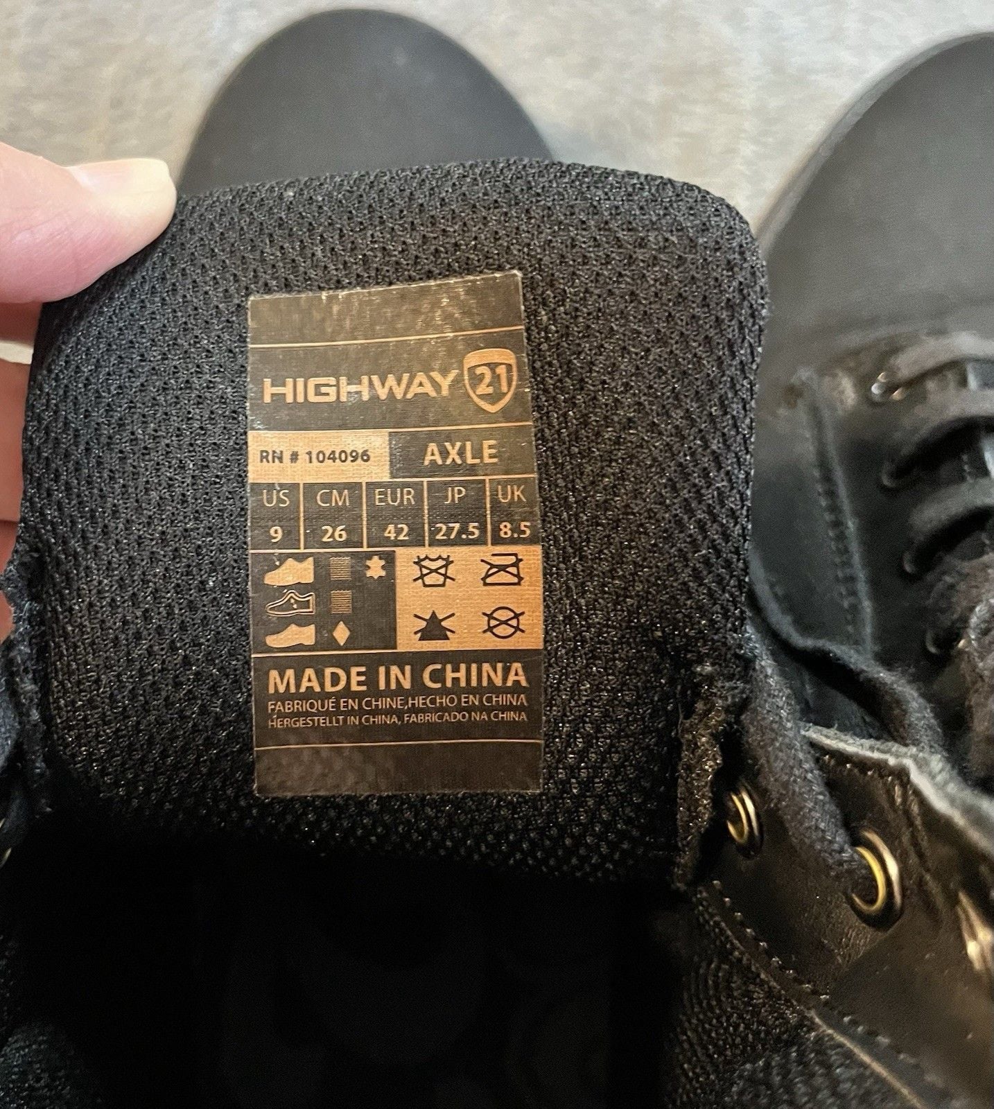 New Highway 21 Casual Riding Motorcycle Shoes Men's 9 Black Brown 8