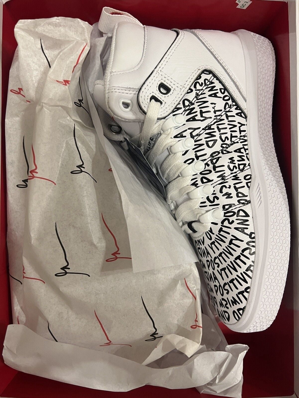 K Swiss x Gary Vee 004 Mid White Black Positivity & Optimism Womens Sneakers 6.5 7