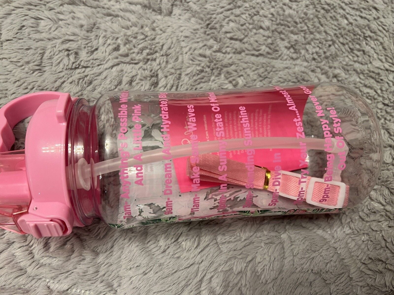New Lilly Pulitzer GWP Water Sports Drink Bottle Mandevilla Baby Always Worth It 5