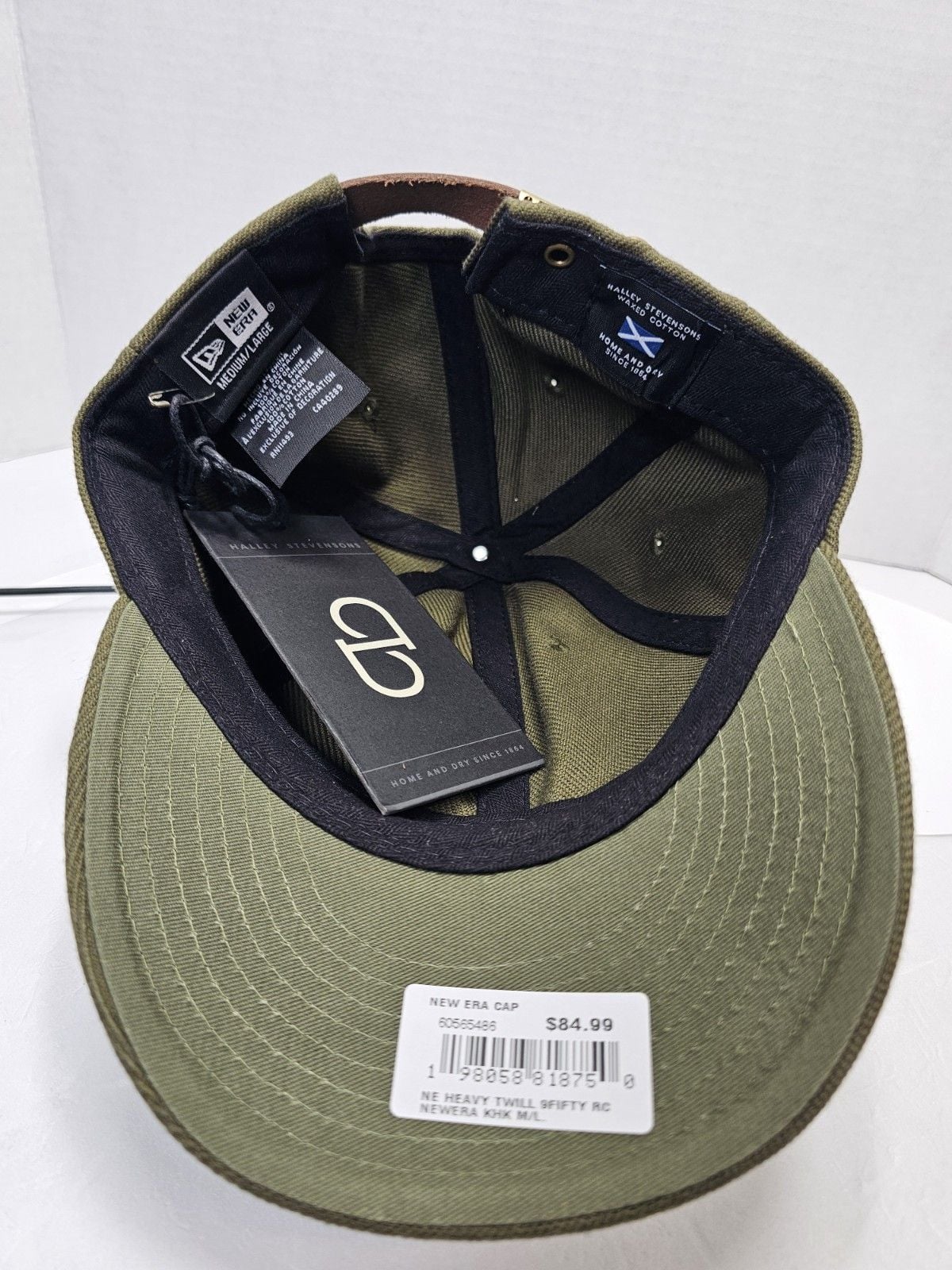 New Era Halley Stevensons 9FIFTY Retro Crown Waxed Cotton Olive Hat M/L 8