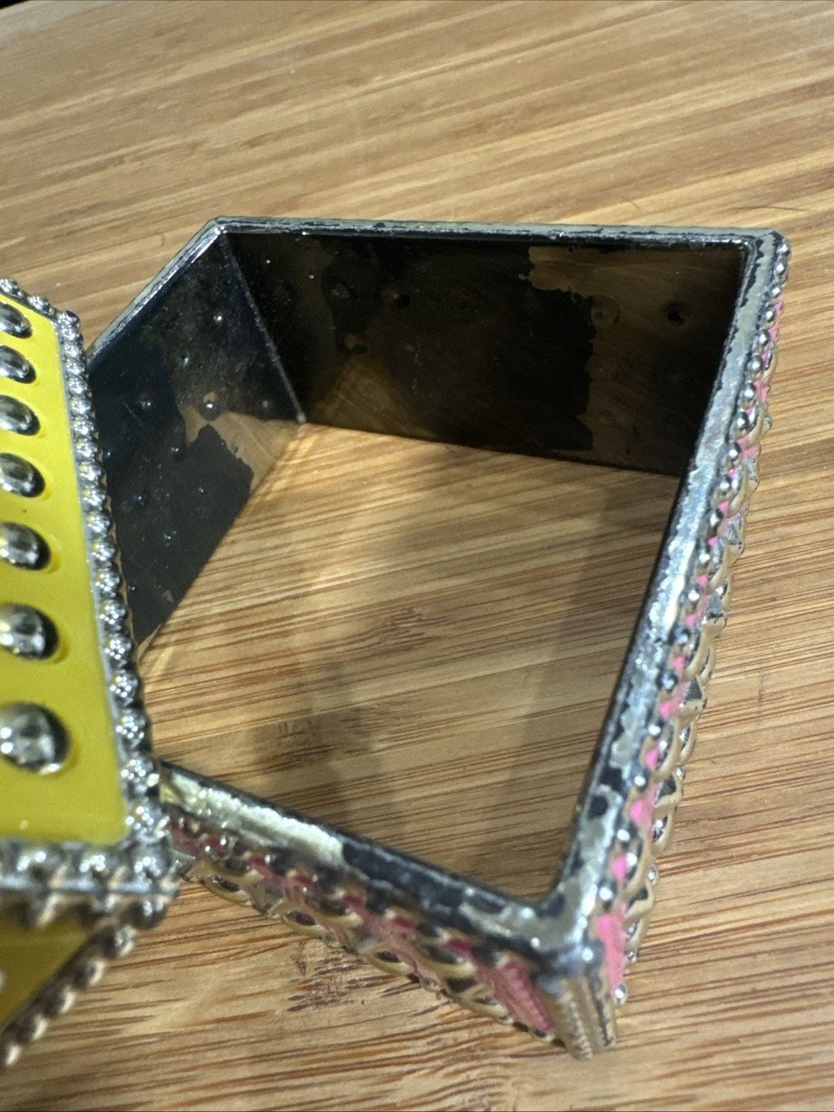 Retro 90s Style Studded Plastic Bangle Bracelets Pink Yellow Punk Halloween 6